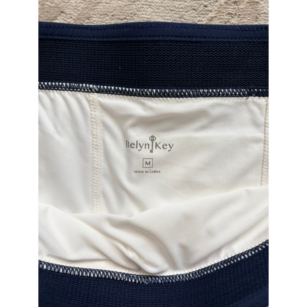 Belyn Key Women’s Golf Tennis Skirt White Navy Size Medium - Picture 3 of 6